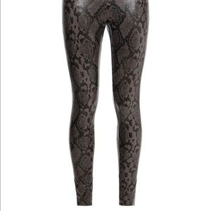 Commando faux leather, snake print leggings